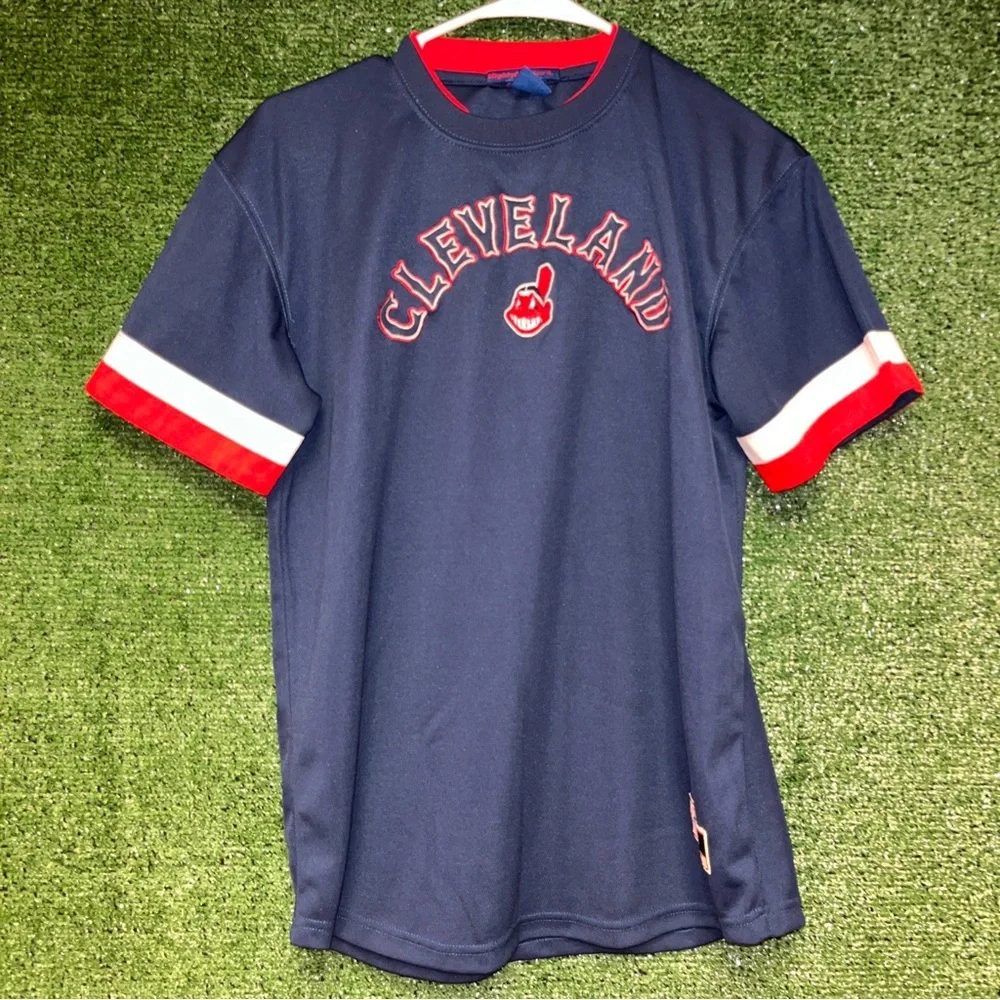 Cleveland Indians Vintage 90s Mighty Mac Shirt YOUTH L MLB Ohio